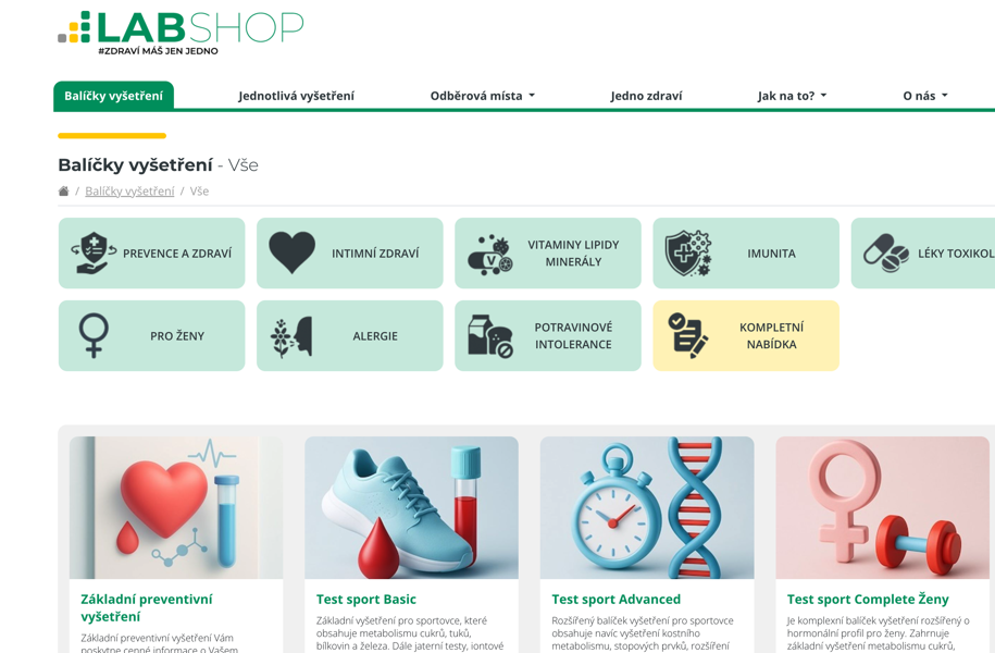 SPADIA spustila LABSHOP – e-shop pro zdraví a prevenci